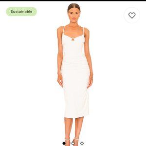 Jonathan Simkhai Iris Jersey Midi Dress in White